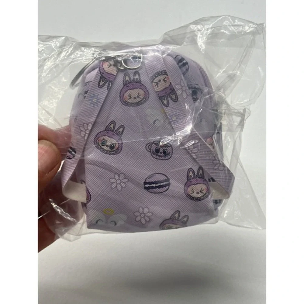 Mini Backpack Keychain Plushie Lilac Cartoon‎ Kawaii Character Bag Purse labubu